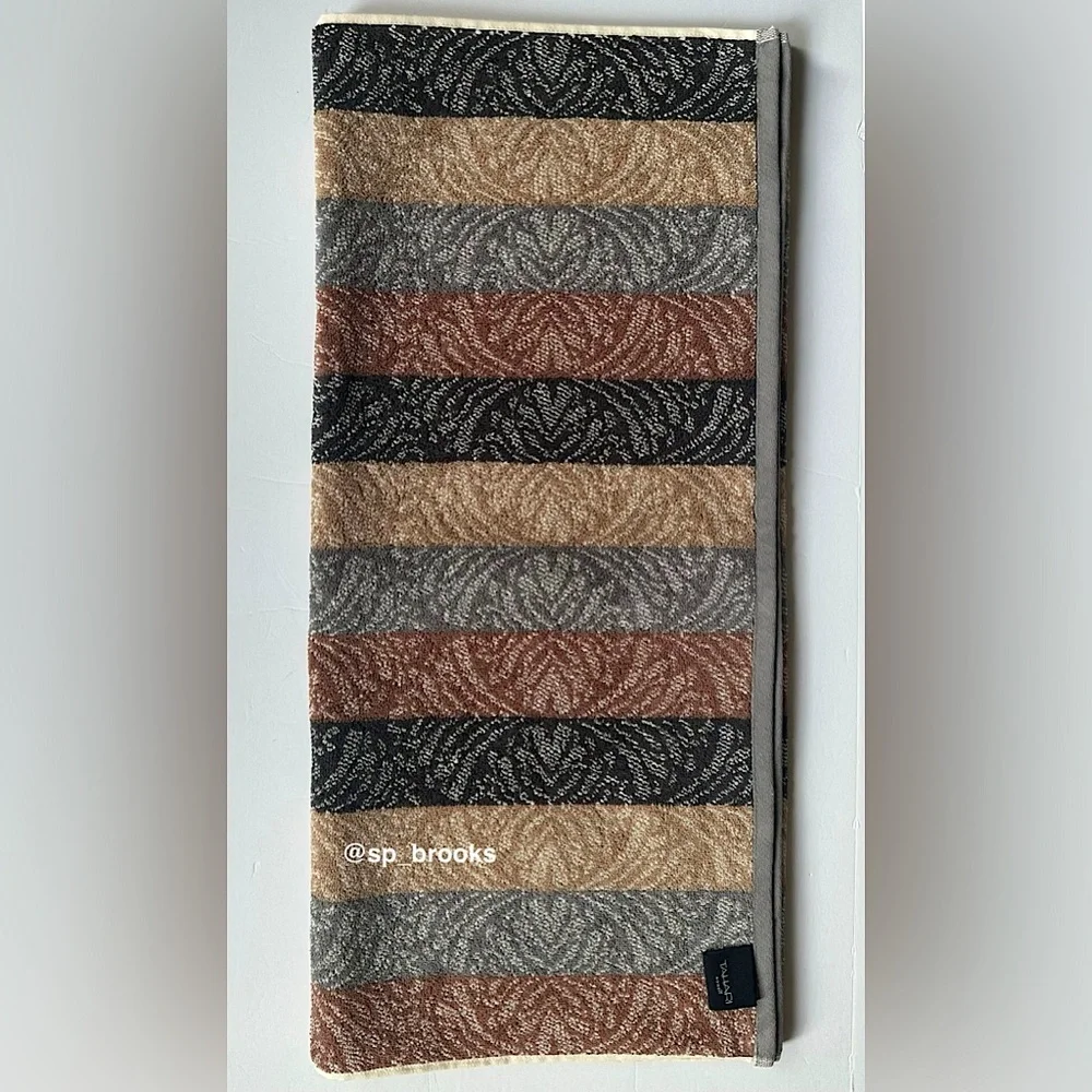 🎁8PC Tahari Bath Towel Set - Multi Decorative Cotton Towels - COCOA/CHAL